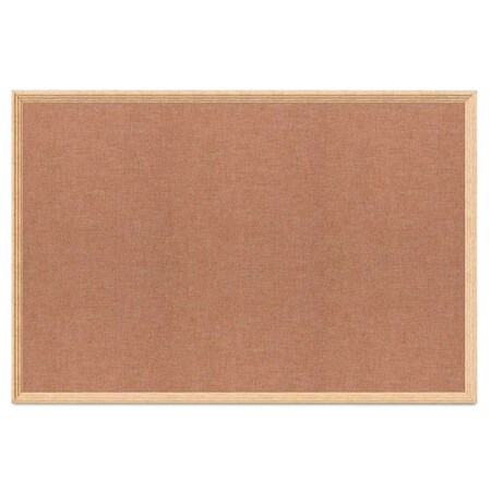 United Visual Products Decor Wood Combo Board, 48"x36", Walnut/White Porcelain & Pumice UV703DEFAB-WALNUT-WHTPORC-PUMICE